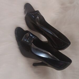 Ellie E-511 Bonnie 5" Heel Open Toe Pump Black sz 11